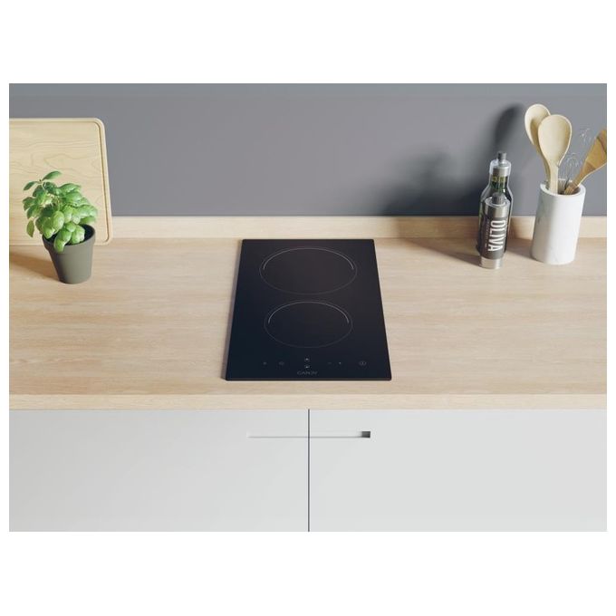Candy CDH30 Piano cottura elettrico Vetroceramica 29 cm 2 zone Touch Control 3000 W colore Nero