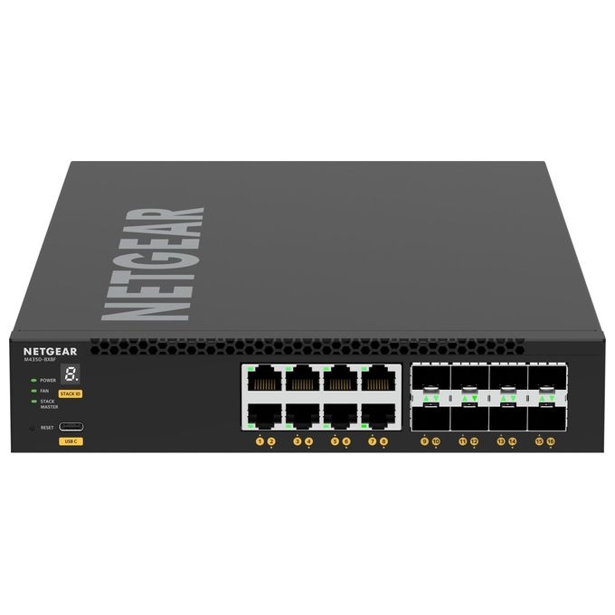 NETGEAR XSM4316-100NES Switch Gestito L3 10G 8x Multi-Gig 8x SFP+ 1U Rackmount colore Nero