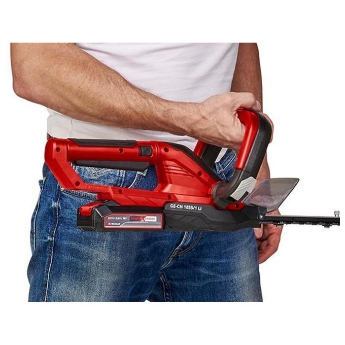 Einhell 3410506 GE-CH 1855-1 Li Kit Tagliasiepi a batteria 18 V 2,5 Ah lama 55 cm impugnatura regolabile colore Nero Rosso