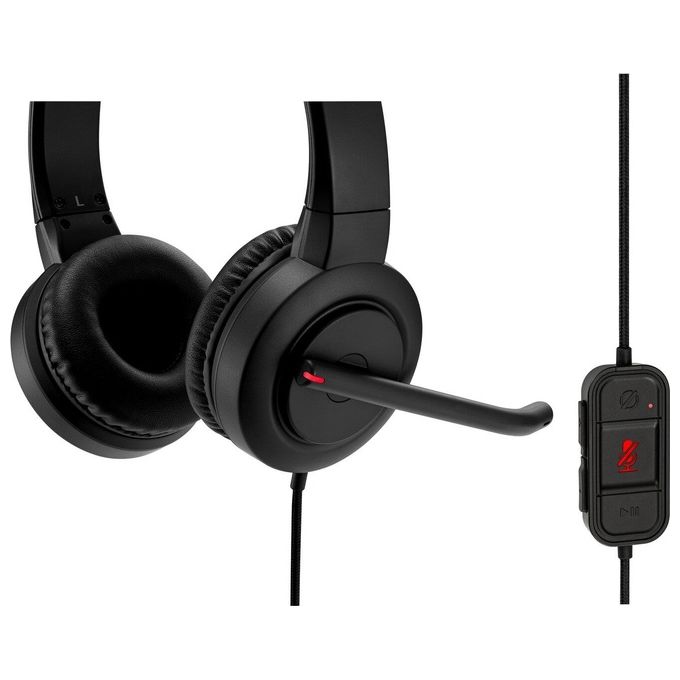 Kensington K83450WW Cuffie on-ear USB-C H1000 con microfono con cancellazione del rumore comandi integrati e Busy Light colore Nero
