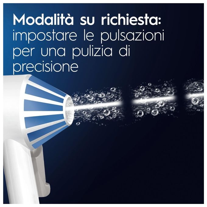 Oral-B AQUACARE4 AquaCare 4 Idropulsore Oxyjet 4 modalita' 2 intensita' serbatoio rimovibile colore Bianco