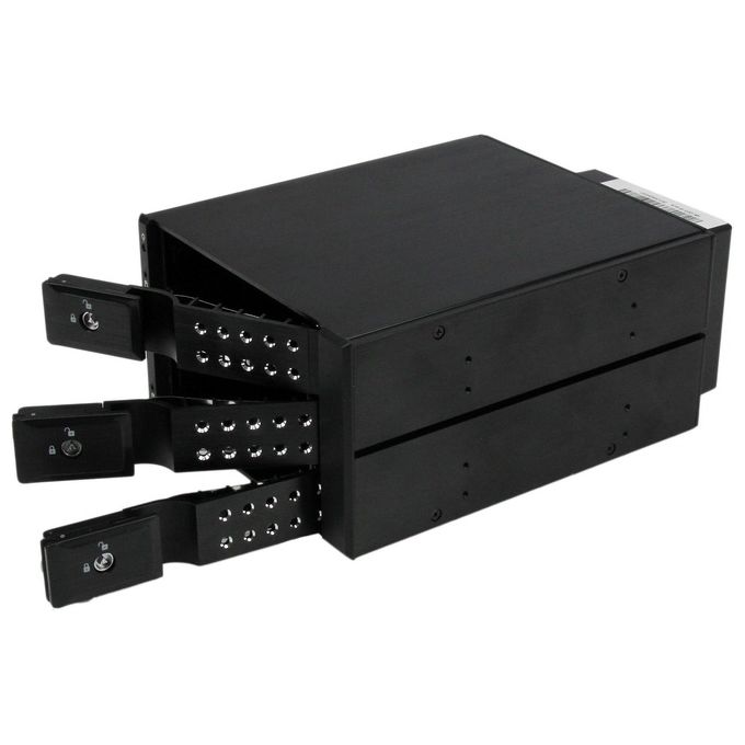 StarTech Scheda Backplane per Rack Portatili Hot-Swap Trayless in Alluminio 3 Alloggiamenti per Sas II-Sata III 3,5'' Hd 6 Gbps