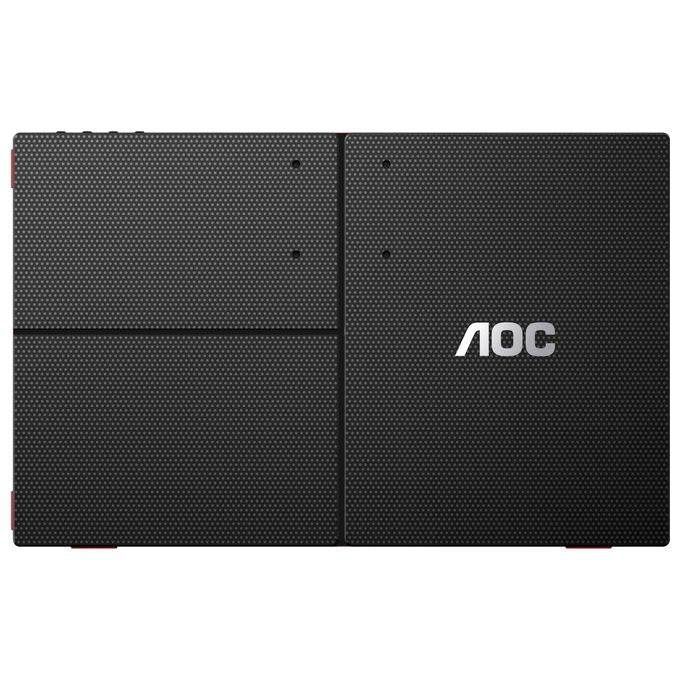 AOC 16G3 Monitor portatile da gaming 15.6'' IPS Full HD 144 Hz FreeSync USB-C HDMI colore Nero Rosso