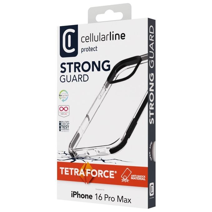 Cellular Line Cover per iPhone 16 Pro Max Tetra Force Strong Guard