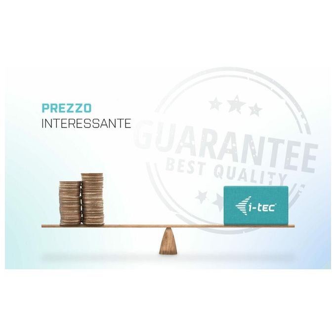 I-tec C31METAL25LAN Metal USB-C-USB-A 2.5Gbps Ethernet Adapter Velocita' fino a 2500 Mbit-s Compatibile con Thunderbolt 3-4 colore Grigio