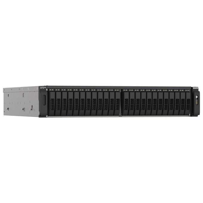 QNAP TS-H2490FU-7302P-128G TS-h2490FU NAS 24 Baie SSD U.2 NVMe Gen 3 x4 AMD EPYC 7302P 128 GB RAM 25GbE colore Nero Grigio