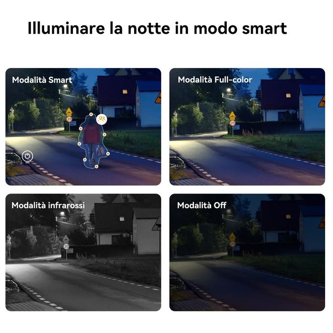 Imou IPC-K7FP-3H0TE-EU Cruiser SC Telecamera IP PTZ 4G 3MP 2K Full Color Wi-Fi 6 IP66 visione notturna 30m sirena 110 dB colore Bianco