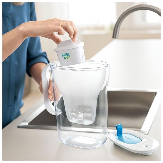 Brita Style Eco Glacier Blue Bottiglia per Filtrare l'Acqua 2.4 Litri