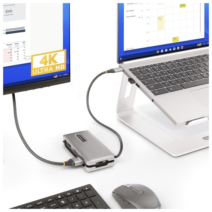StarTech.com DKT31CVHPD3 Adattatore Multiporta USB-C Docking Station HDMI VGA 4K60Hz Hub USB 3 porte GbE PD 100W colore Grigio
