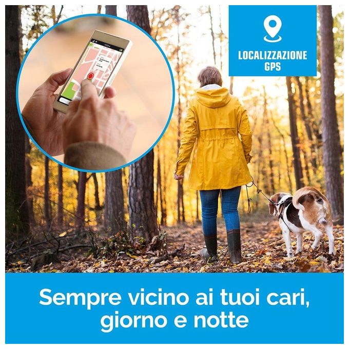 Beghelli 0589180 Salvavita Pocket Dispositivo Telesoccorso GSM GPS Pulsante SOS Sensore di Caduta Vivavoce colore Nero