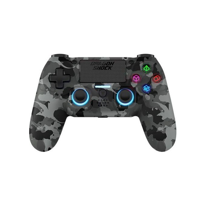 DragonShock DSCPS4-GC Mizar Controller Wireless per PS4 PC Cellulare Bluetooth 2.1 colore Grigio Mimetico