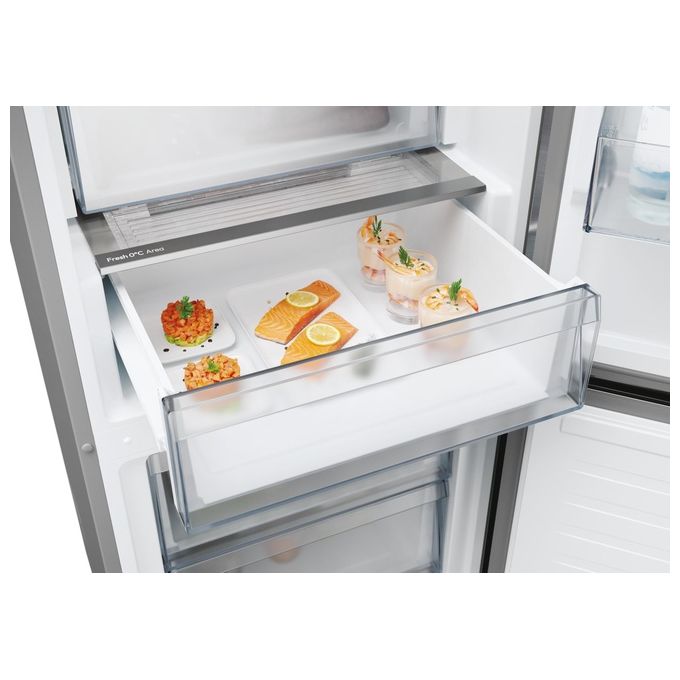 Candy CNCQ2T620EX Fresco 300 Frigorifero Combinato 409 L 205 cm Classe E 38 dB Total No Frost colore Inox