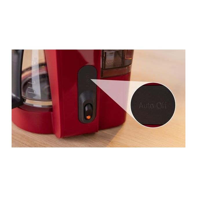 Bosch TKA2M114 Macchina da caffe' Manuale 1,25 L 15 tazze Funzione Mantieni al Caldo colore Rosso