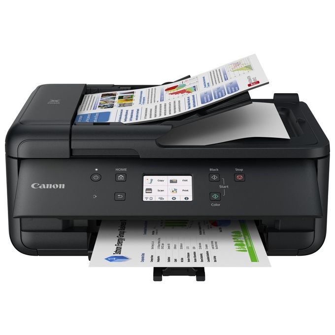 Canon PIXMA TR7650 Stampante Multifunzione 4 in 1 Getto d'Inchiostro 5 Cartucce Wi-Fi Stampa Fronte Retro Automatica ADF LCD Touch 4800 x 1200 DPI colore Nero