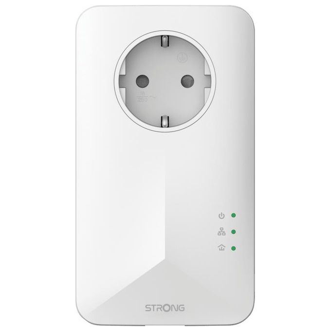 Strong POWERL1000DUOWIFIEUV2 Kit Powerline WiFi 5 HomePlug AV2 Gigabit Ethernet 1000 Mbit-s 300 m 2 pezzi colore Bianco