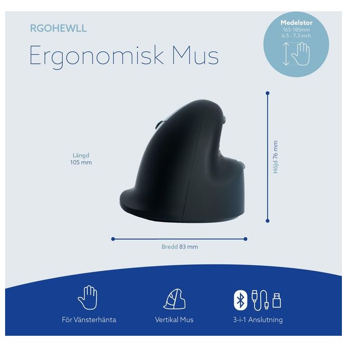 R-Go Tools RGOCONMWLWH R-Go Numpad Break Tastierino Numerico Ergonomico con Bluetooth 5.0 e Indicatore di Pausa colore Bianco