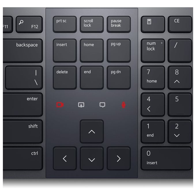 Dell KB900 Premier Tastiera Wireless QWERTY Italiano Bluetooth 5.1 RF 2.4GHz Multi-dispositivo Retroilluminata Ricaricabile colore Grafite