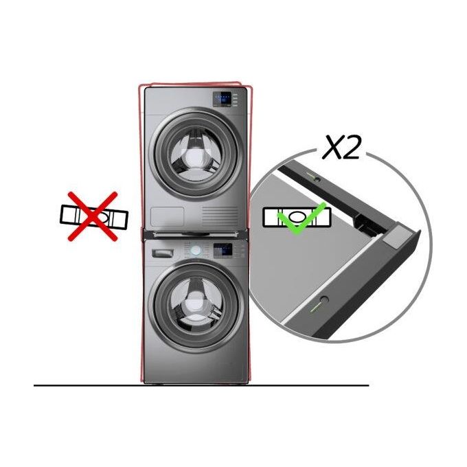 Meliconi 656128 Torre Dark Kit Sovrapposizione Universale con Ripiano Estraibile in Legno FSC Cinghia Sicurezza 6m Carico Max 250Kg (80x600x550 cm) colore Nero