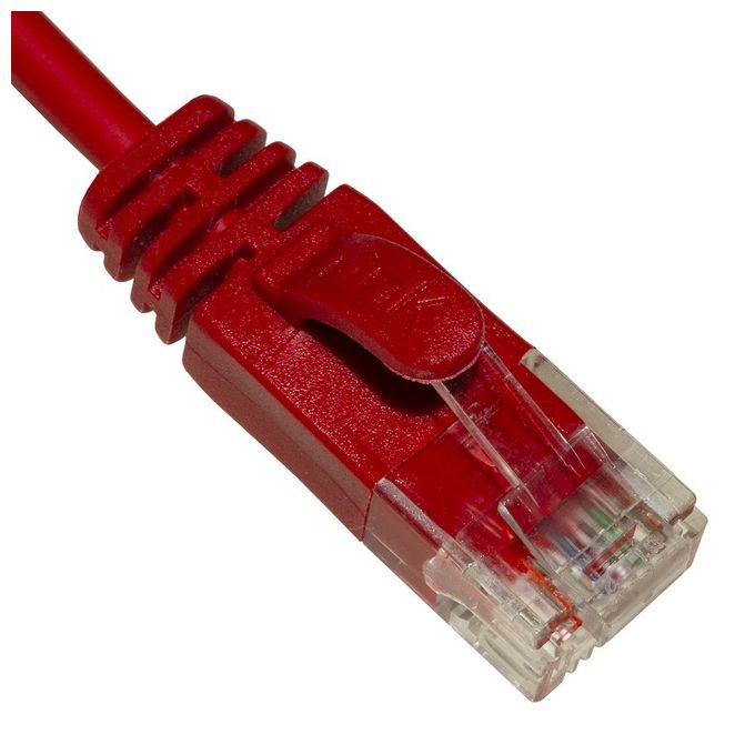 LINK cavo rete categoria 6 non schermato utp colore rosso halogenfree mt 0,5 slim