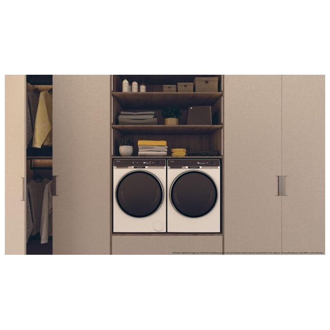 Haier HD90-A3Q397U1 X Serie 11 Asciugatrice Pompa di Calore 9 Kg Classe C Wi-Fi Inverter I-Refresh Pro (84x59x70 cm) colore Bianco