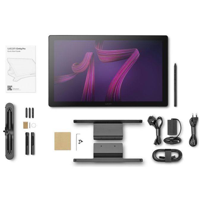 Wacom DTH172K0B Cintiq Pro 17 Tavoletta Grafica 4K 17.3'' 120 Hz HDR Pantone Validated colore Nero