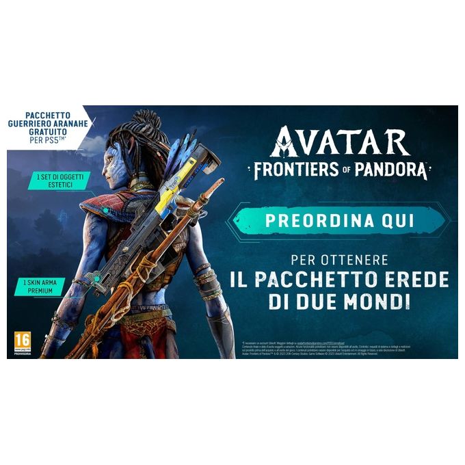 Ubisoft Avatar Frontiers of Pandora Videogioco PlayStation 5 Azione Avventura PEGI 16 Multiplayer Online