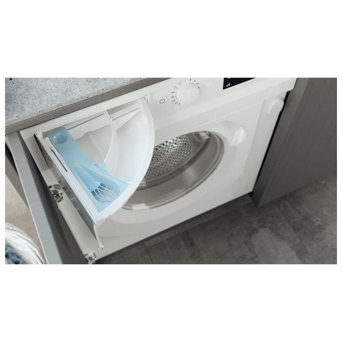 Hotpoint BI WMHG 71483 EU N Lavatrice Carica Frontale da Incasso Partenza Differata Classe energetica D (A+++) Capacita' di carico 7 Kg Centrifuga 1400 Giri-min Motore Inverter Woolmark Green