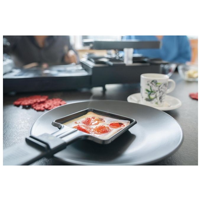 Unold 48755 Griglia per Raclette 8 persone 1300 W Piastre Antiaderenti in Ghisa colore Nero