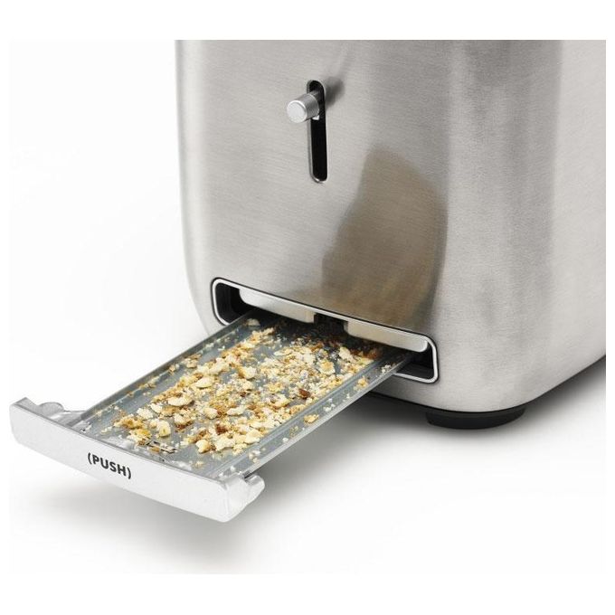 Solis 8003 Sandwich Toaster Tostapane 2 Fessure Extra Larghe 7 Livelli Doratura Funzione Turbo Funzione Bagel Inclusi 2 Morsetti per Panini colore Argento