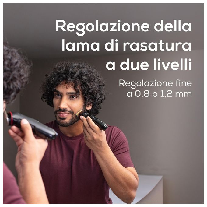 Beurer 10260 Regolabarba MN4X con 10 lunghezze di taglio da 3 a 12 mm e regolazione fine 0,8 e 1,2 mm colore Nero