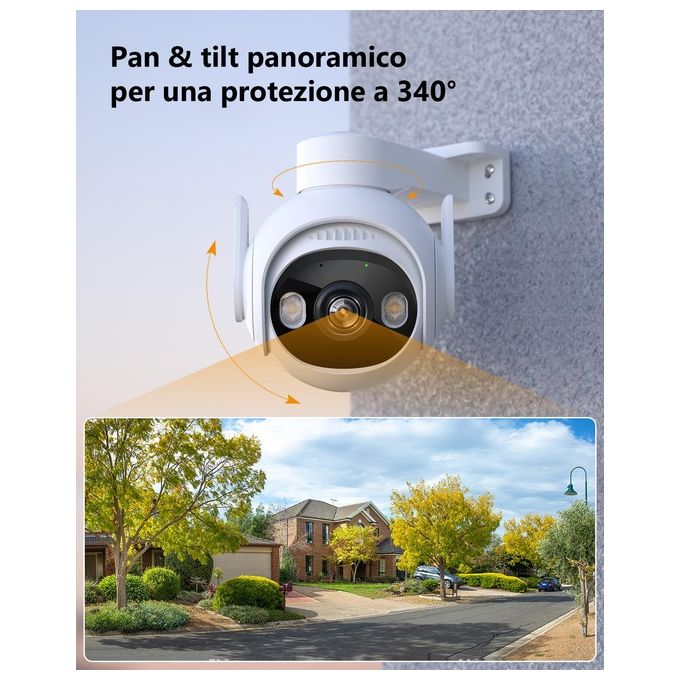 Imou IPC-GS7EP-5M0WE Cruiser 2 Telecamera Motorizzata da Esterno 3K 5MP Full Color PTZ Smart Tracking AI IP66 Wi-Fi