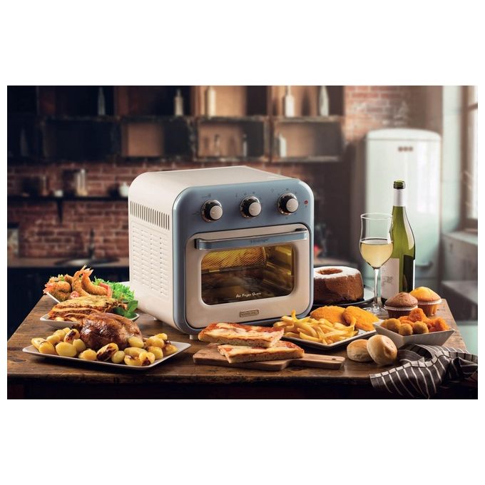 Ariete 4632 Friggitrice ad aria 2in1 Vintage 16 L 1400 W Timer 60 min Funzione Rotisserie colore Celeste