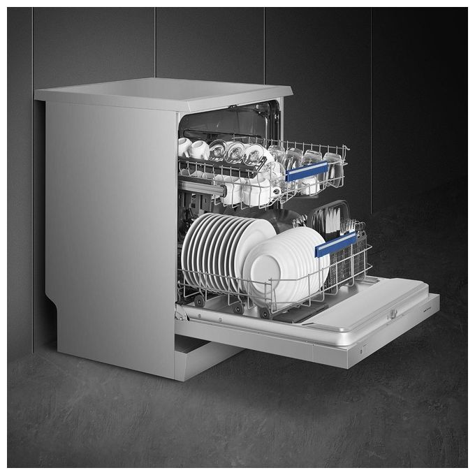 Smeg LVS262DSX Lavastoviglie Libera Installazione 13 coperti Classe D 46 dB Inverter 2.0 8 programmi (85x60x60 cm) colore Acciaio Inox