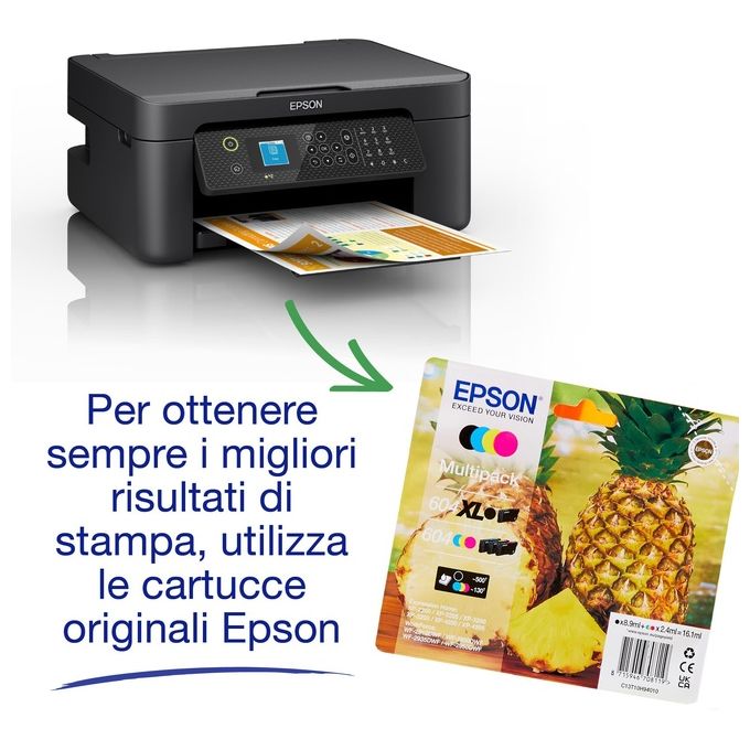 Epson C11CK64402 WorkForce WF-2910DWF Stampante Multifunzione Inkjet A4 33 ppm 5760x1440 DPI Wi-Fi USB Fax colore Nero