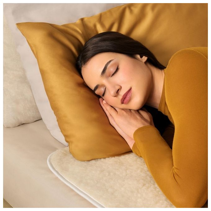 Imetec 16799B Comfort Scaldasonno Singolo 80x150 cm 50% Lana e Merino 2 Temperature ElectroBlock colore Naturale