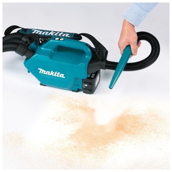 Makita DCL184Z LXT Aspirapolvere Portatile a Batteria 18V 0,5 L 5,4 kPa 3 Velocita' Soffiatore 70 dB colore Foglia di Te'