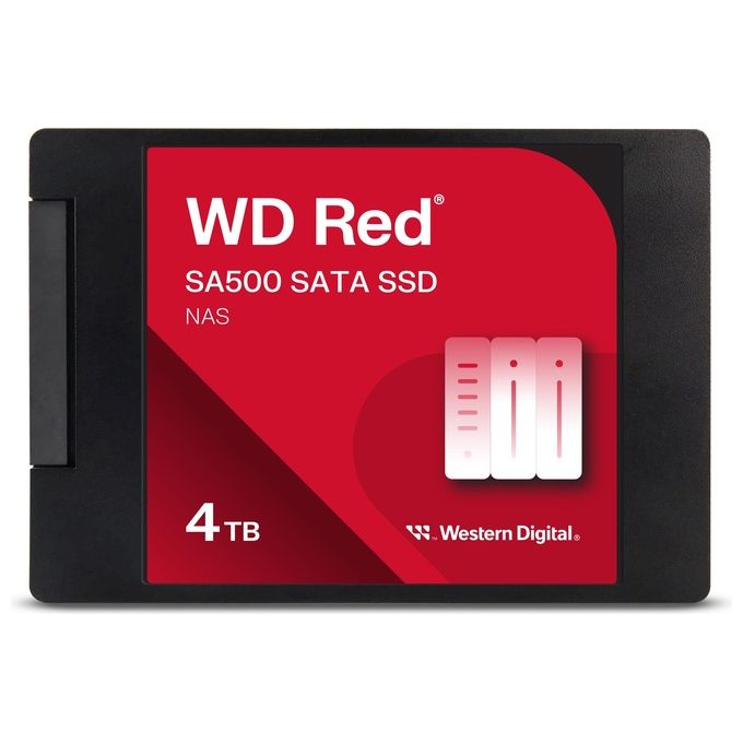 Western Digital WDS400T2R0A WD Red SA500 SSD 4 TB SATA 2.5 Inch colore Nero