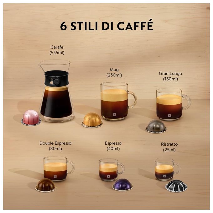 De'Longhi NESPRESSO ENV90.Y Macchina da caffe' a capsule 0,56 L 1260 W Wi-Fi colore Giallo