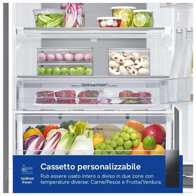 Samsung RB53DG706AB1EF Frigorifero Combinato 538 L 203 cm Classe B 34 dB No Frost Twin Cooling Wi-Fi SpaceMax colore Nero