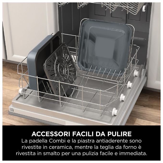 Ninja SFP700EU Combi Multicooker 12 in 1 Forno e Friggitrice ad Aria 12 Funzioni di Cottura colore Grigio