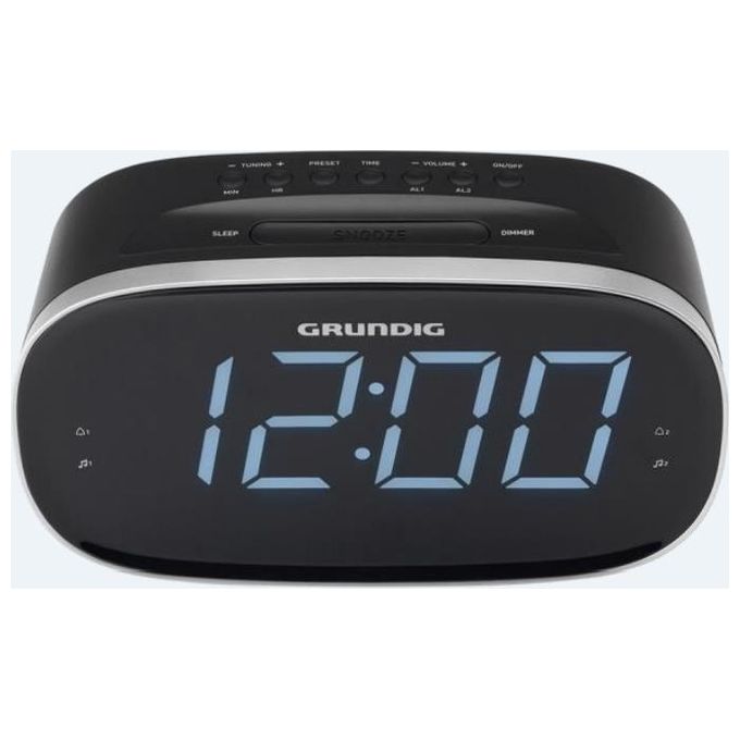 Grundig GPR1240 Sonoclock3100 Radiosveglia Digitale con Display LED Illuminato Sintonizzatore FM Timer per il Sonno e Porta USB colore Nero