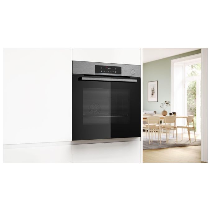 Bosch HRG532BS3 Serie 4 Forno da incasso Elettrico Ventilato 71 L Classe A+ Air Fry Vapore Grill (60x60x60 cm) colore Inox