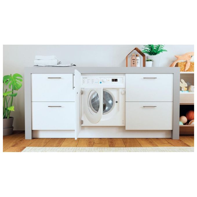 Indesit BIWMIL71252EUN Lavatrice da Incasso Frontale 7 Kg 1200 rpm Classe E 14 Programmi PushandWash (82x60x55 cm) colore Bianco