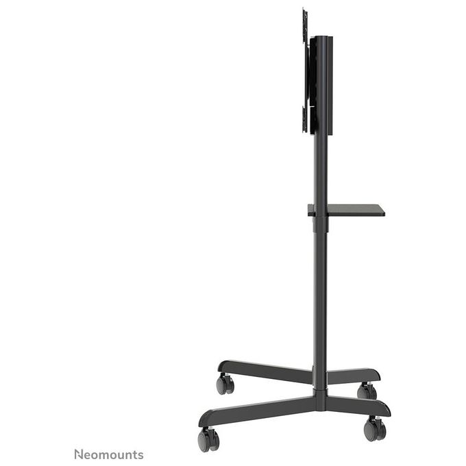 Neomounts NS-M1250BLACK Carrello TV 37-70'' Rotazione 90° Inclinazione Regolabile 4 Ruote con Freno Mensola Integrata VESA 200x200-600x400 mm Peso Max 70 Kg colore Nero