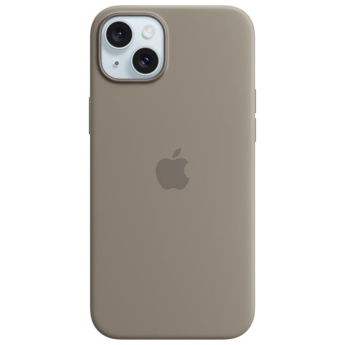 Apple Custodia MagSafe in Silicone per iPhone 15 Plus Grigio Creta ​​​​​​​