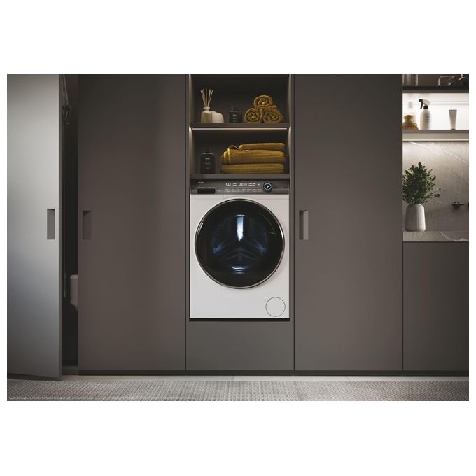 Haier HW120-B14979 - Lavatrice a Carica Frontale 12 kg, 1400 rpm, Classe Energetica A, Motore Direct Motion e Funzioni Smart hOn con Vapore (‎69 x 60 x 85 cm), Colore Bianco