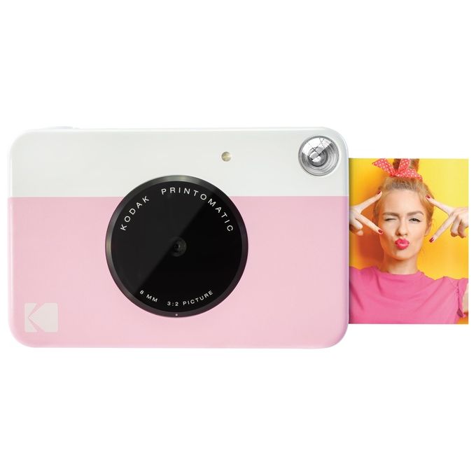 Kodak RODOMATICPK Printomatic Fotocamera Istantanea 5 MP Stampa ZINK 2x3'' Foto Retroadesive colore Rosa
