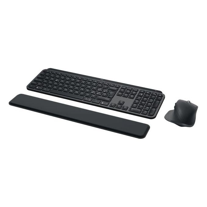 Logitech 920-011609 MX Keys S Combo Kit Tastiera e Mouse Wireless Bluetooth QWERTY Italiano Retroilluminazione LED Palm Rest colore Grafite