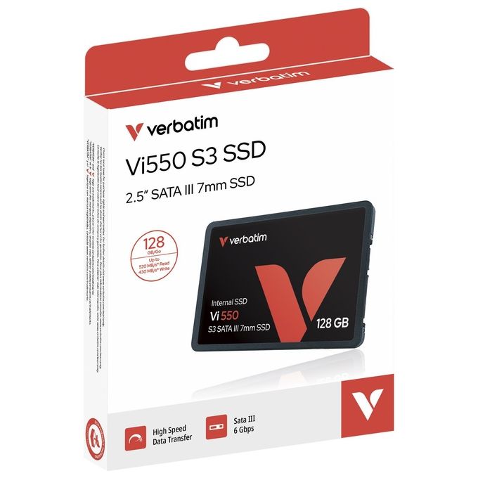Verbatim Vi550 hard disk Ssd 128Gb Sata3 2,5'' 7mm