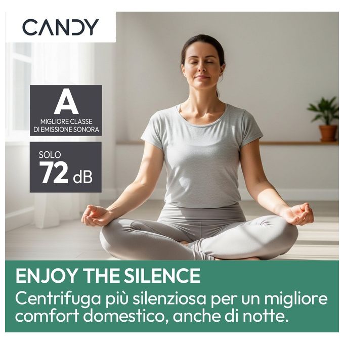 Candy Lavatrice a carica frontale ProWash 550 BP 411BL9-S Lavatrice a carica frontale, Libera installazione, 11 kg, 1400 RPM, Classe A, Bianco, 16 programmi, Controllo remoto avanzato e contenuti extra in App (Wi-Fi + BLUETOOTH), L x P x A (mm) 595x681x8